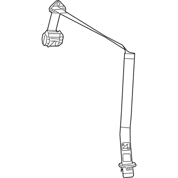 Mopar 1DD58DK7AA Belt Assembly-Rear CNTR Shoulder