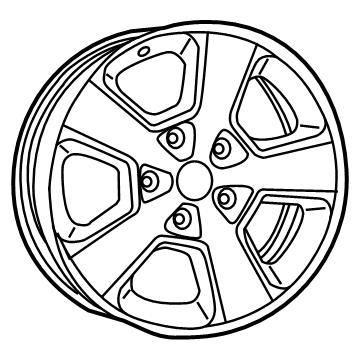 Mopar 6XJ082STAA Aluminum Wheel