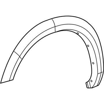 Mopar 1TD49P72AE Molding-Wheel Opening Flare