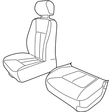 Mopar 1FX871D5AA Front Seat Cushion Cover