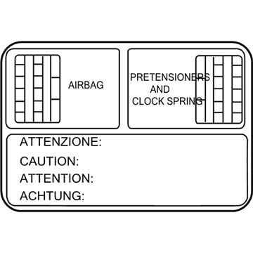 Mopar 68121318AA Label-Air Bag Warning