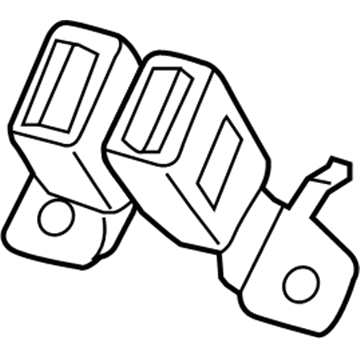 Mopar 5PQ52DX9AA Rear Seat Belts-Buckle End