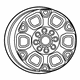 Mopar 6MS02AAAAA Aluminum Wheel