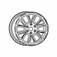 Mopar 5YD581D5AA Aluminum Wheel