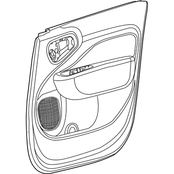 5VS95MXNAA Mopar Panel-Front Door Trim Illustration 1 of 1