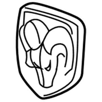 Mopar 1ZP19DX8AA MEDALLION-Ram Head