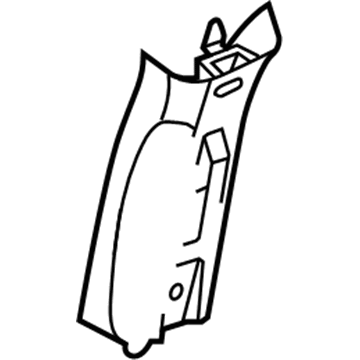 Mopar 5HN00BDXAF B Pillar Upper Trim Panel 5HN00BDXAF Mopar B Pillar Upper Trim Panel Illustration 1 of 1