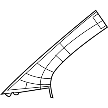 1BG08HDAAE Mopar A Pillar Molding Illustration 1 of 1