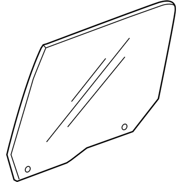 55112402AB Mopar Rear Door Glass Illustration 1 of 1