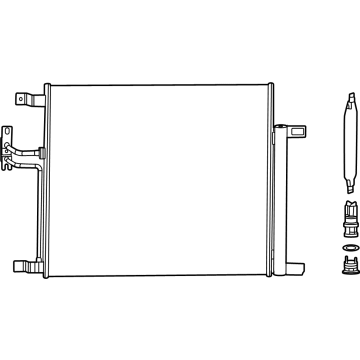 Mopar 68592058AA Air Conditioning Condenser 68592058AA Mopar Air Conditioning Condenser Illustration 1 of 1