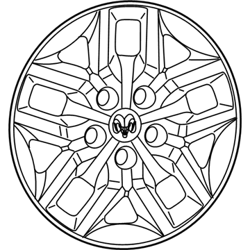 4726483AA Mopar Wheel Cover Illustration 1 of 1