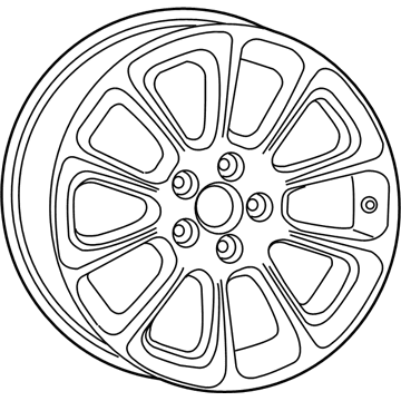 1TH59XZAAB Mopar Wheel Alloy Aluminum Illustration 1 of 1