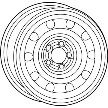4726383AB Mopar Steel Wheel Illustration 1 of 1