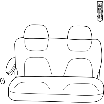 Mopar WV411J3AA Rear Seat WV411J3AA Mopar Rear Seat Illustration 1 of 1