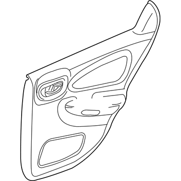 Mopar PZ16WL5AK Rear Door Trim Panel PZ16WL5AK Mopar Rear Door Trim Panel Illustration 1 of 1