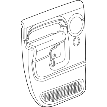 UY41YQLAA Mopar Rear Door Trim Panel Illustration 1 of 1