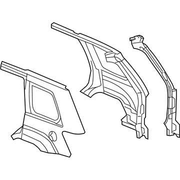 5142300AI Mopar Body Side Aperture Rear Panel Illustration 1 of 1