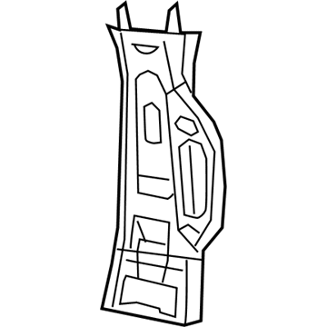 Mopar 1MH96HL1AD B Pillar Upper Trim 1MH96HL1AD Mopar B Pillar Upper Trim Illustration 1 of 1