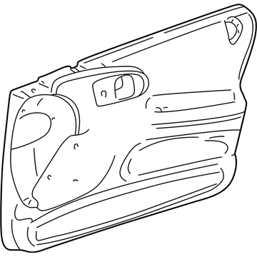 PU201L2DC Mopar Front Door Trim Panel Illustration 1 of 1