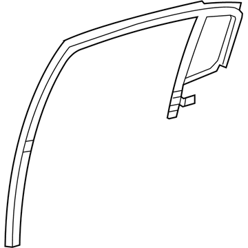 5074019AF Mopar Rear Door Flush Glass Weatherstrip Illustration 1 of 1