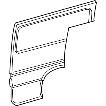 Mopar 5121965AA Body Side Rear Panel 5121965AA Mopar Body Side Rear Panel Illustration 1 of 1