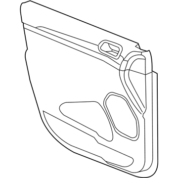 Mopar 1GS782D3AH Front Door Trim Panel 1GS782D3AH Mopar Front Door Trim Panel Illustration 1 of 1