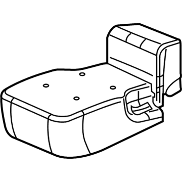 68224673AB Mopar Seat Cushion Foam Second Row Center Illustration 1 of 1