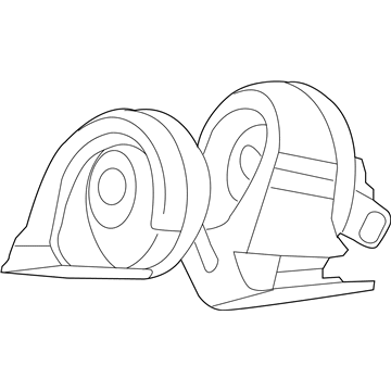 Mopar 56046744AB Horn 56046744AB Mopar Horn Illustration 1 of 1