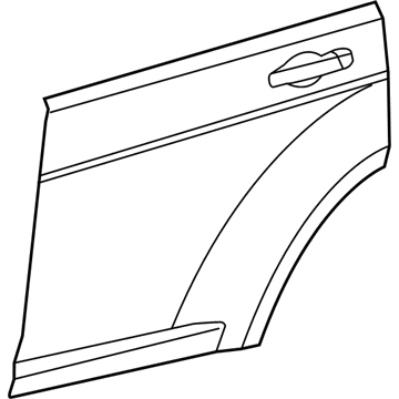 Mopar 5074754AB Rear Door Outer Door 5074754AB Mopar Rear Door Outer Door Illustration 1 of 1