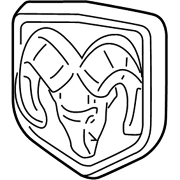 68050754AA Mopar MEDALLION-Ram Head Illustration 1 of 1