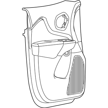 Mopar 6BC501L1AE PANELASSY-Front Door Trim 6BC501L1AE Mopar PANELASSY-Front Door Trim Illustration 1 of 1