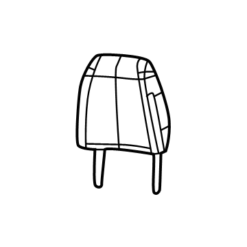 6CN032X9AB Mopar HEADREST-SECOND ROW Illustration 1 of 1