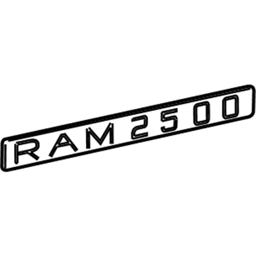 55077331AB Mopar NAMEPLATE-Ram 2500 Illustration 1 of 1