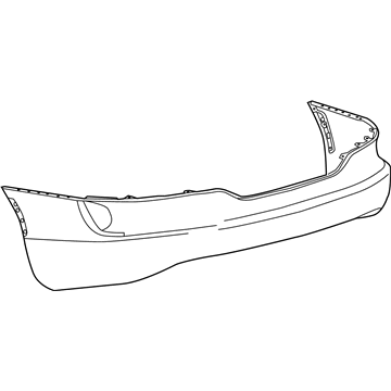 Mopar 68195688AD Rear Bumper Cover 68195688AD Mopar Rear Bumper Cover Illustration 1 of 1