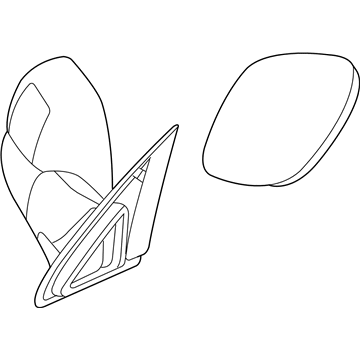 68060202AF Mopar Outside Rearview Mirror Illustration 1 of 1