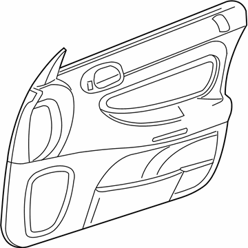 UL321T5AC Mopar Front Door Trim Panel Illustration 1 of 1