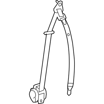 YD69BD5AB Mopar Front Seat-Belt Buckle Retractor Left Illustration 1 of 1