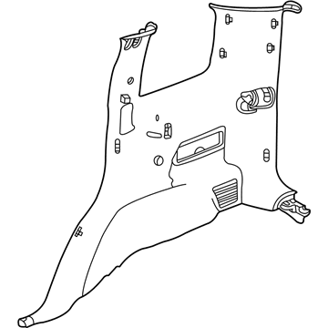 Mopar 5HG57BD5AR Quarter Trim Panel 5HG57BD5AR Mopar Quarter Trim Panel Illustration 1 of 1