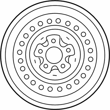 4766332AA Mopar Steel Wheel Illustration 1 of 1
