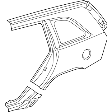 5101987AF Mopar Body Side Aperture Rear Panel Illustration 1 of 1