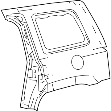 68019179AB Mopar Body Side Aperture Rear Panel Illustration 1 of 1
