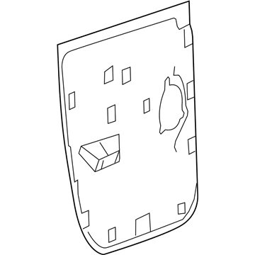 Mopar 55277025AD Rear Door Shield 55277025AD Mopar Rear Door Shield Illustration 1 of 1