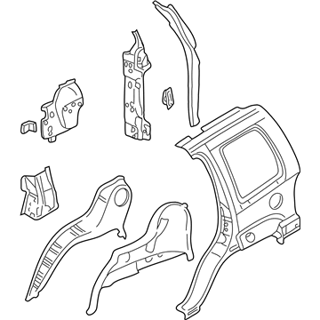 Mopar 5170011AD Quarter Panel 5170011AD Mopar Quarter Panel Illustration 1 of 1