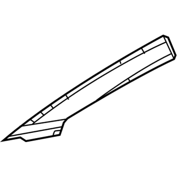 Mopar 1XW55DX9AD A Pillar Molding 1XW55DX9AD Mopar A Pillar Molding Illustration 1 of 1