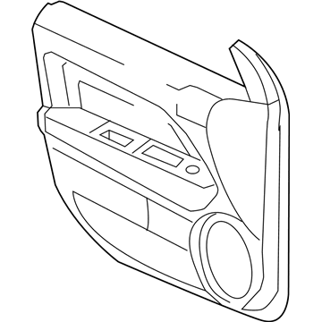 Mopar 1UC321K2AC Front Door Trim Panel 1UC321K2AC Mopar Front Door Trim Panel Illustration 1 of 1