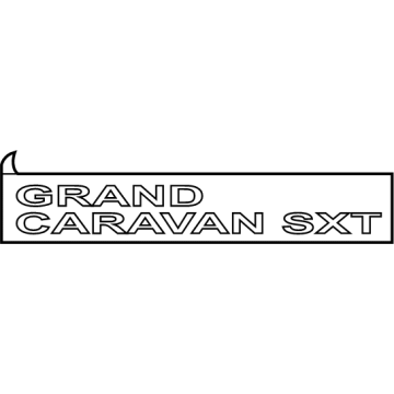 5113416AA Mopar NAMEPLATE-Grand Caravan Illustration 1 of 1