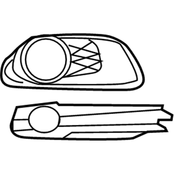 68100698AA Mopar Fog Lamp Bezel Illustration 1 of 1