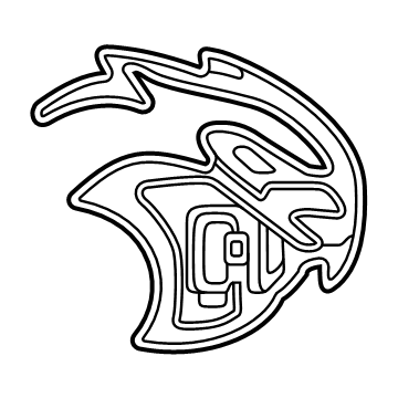 68505220AA Mopar Hellcat Nameplate Illustration 1 of 1