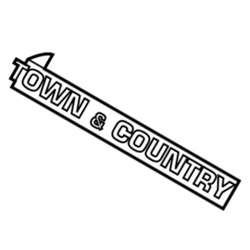 Mopar 4857126 NAMEPLATE-Lift Gate "Town & Country" 4857126 Mopar NAMEPLATE-Lift Gate "Town & Country" Illustration 1 of 1