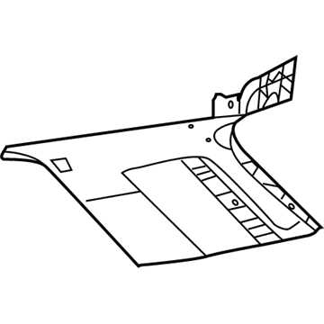 Mopar 1FB18DW1AB D Pillar Panel 1FB18DW1AB Mopar D Pillar Panel Illustration 1 of 1